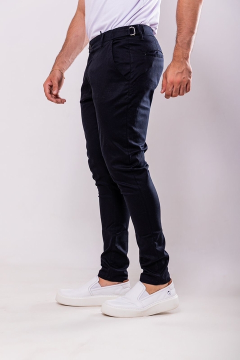 CALÇA ALFAIATARIA SLIM PRETA C / AJUSTE