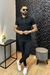 CAMISA GOLA POLO SLIM EM TRICOT PRETA