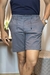 SHORT ALFAIATARIA COM CORDÃO- CINZA