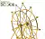 Roda Gigante Decorativa Dourada -  Decoração para casa, enfeites, presentes, mesa posta, utilidades domésticas e organização - Inspira a Decor
