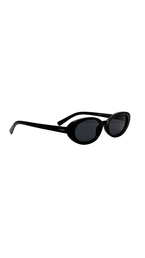 Óculos de Sol Oval Feminino Oval Preto — Minimalismo marcante com proteção total