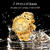 Relógio Invicta Venom Skull Dourado Banhado a Ouro 18K A Prova D'água Luxo