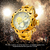 Relógio Invicta Venom Skull Dourado Banhado a Ouro 18K A Prova D'água Luxo - VENDAS EXPRESS