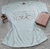 Camiseta feminina evangélica estampa "Seja excelente" Baby look