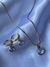 Conjunto Saah Colar + Brinco Argola Ponto de Luz