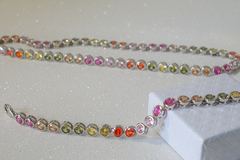 Pulseira Arco-Íris de Zircônias Prata - comprar online