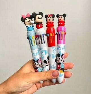 Caneta 10 Cores Turma do Mickey