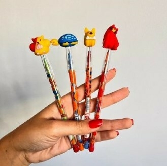 Lapiseira Troca Ponta Divertida Animais