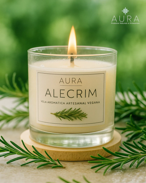 Vela Aromática Artesanal Alecrim 100g - comprar online