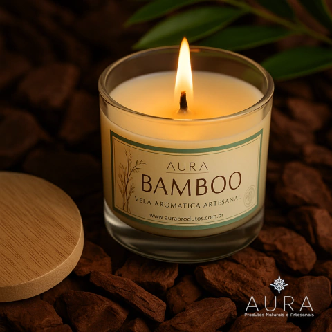 Vela Aromática Artesanal Bamboo 100g - comprar online