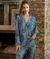 PIJAMA MUJER CAMISERO EN VISCOSA ESTAMPADO LINEA SAFARI - comprar online
