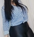 CAMISA XADREZ AZUL COM BRANCO - comprar online