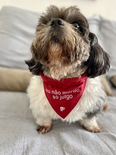 Bandana Pet - eu não mordo, só julgo - loja online
