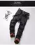 Calça masculina grossa de veludo, jeans estiramento reto, calça jeans quente, - loja online