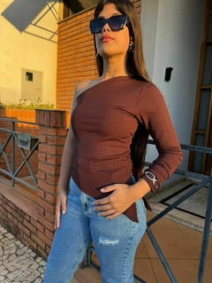 Blusa Um Ombro Canelada - comprar online