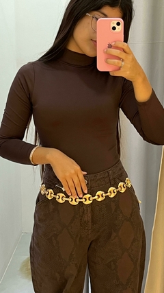 Calça Lerrux Marrom Estampada na internet