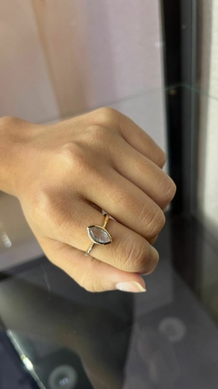 Anel Tanzanita Dourado - comprar online