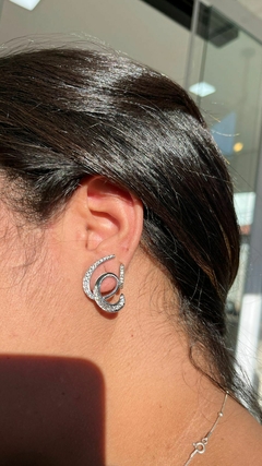 Brinco Zirconia Lua