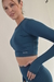Crop top mangas largas FLORENCIA - petroleo - comprar online