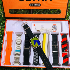 Smartwatch IWO 8 Ultra 7in1 - com 7 pulseiras extra.