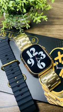 Smartwatch IWO JS Ultra Gold Original - Loja Nineteen Import's