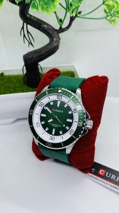 Relógio Analógico Curren Classico - Relogio com pulseira de silicone 44mm. - loja online