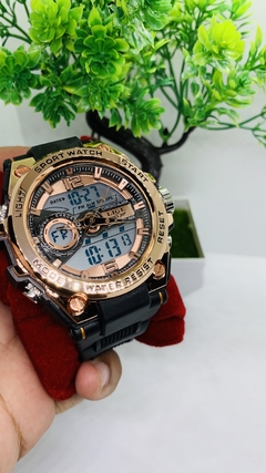 Relógio Analógico e Digital Lige Original- Pulseira de Borracha com Led Noturno. - Loja Nineteen Import's