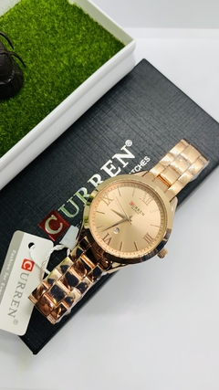 Relógio Analógico Curren Original Feminino - Rosé Gold - Loja Nineteen Import's