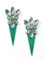Aros triangulares con gemas y strass - comprar online