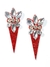 Aros triangulares con gemas y strass en internet