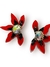 Aros media flor glitter y strass - Perfectamente Imperfecta