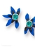 Aros media flor glitter y strass - tienda online