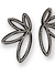 Aros media flor strass