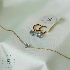 Collar y Aros Sky Blue Tetra - comprar online