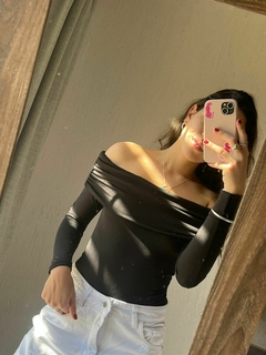 body manga larga negro - comprar online
