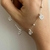 Pulsera corazones texturados colgantes 452