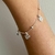 Pulsera corazones texturados colgantes 452 en internet