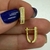 Aros dorados con caida y micropave 1146