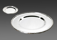 PLATO DE SITIO X6 UNIDADES EN METAL PLATEADO LUIS XV - comprar online