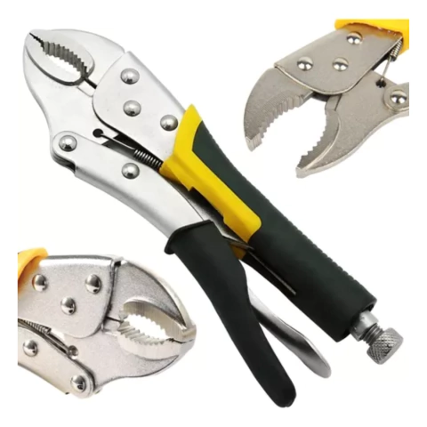 Alicate de Pressão Boca Mordente Curvo com Cabo Emborrachado 10" - 250mm Fertak