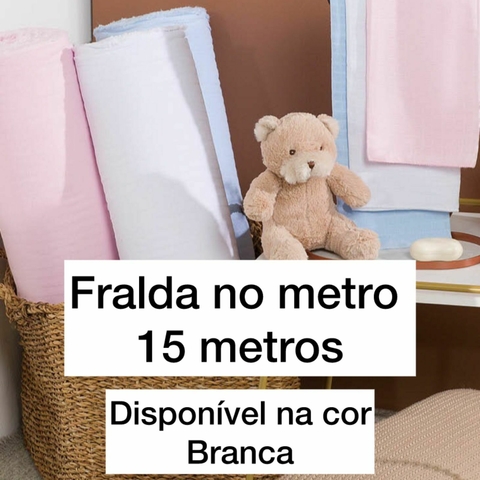 15 metros de Tecido Fralda Premium Valletex - Quadriculada - 175g/m²