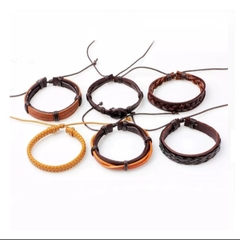 Pulsera Brazalete Orange Cuero 6 En 1 - All Black Store Misiones
