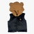 Colete Fleece com Capuz Teddy e Orelhas