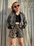 Jaqueta Bomber Metalizada Preta - comprar online