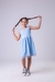 Vestido em Cotton com Tule