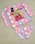 Conjunto de praia e piscina com blusa manga longa e calcinha UV50+ Barbie
