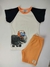 Conjunto de camiseta e bermuda em moletinho Rinoceronte