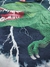 Conjunto de camiseta com estampa emborrachada e bermuda em moletinho Dinossauro - comprar online