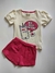 Conjunto com blusa em cotton e short em moletinho