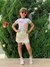 Conjunto Blusa e Short Saia - Girafa e Urso